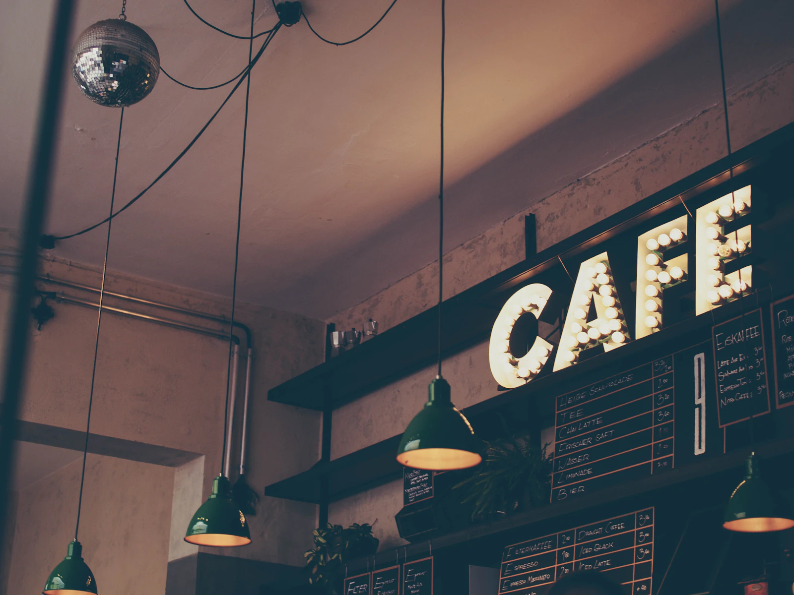 Espresso and breakfast set on a bright café table